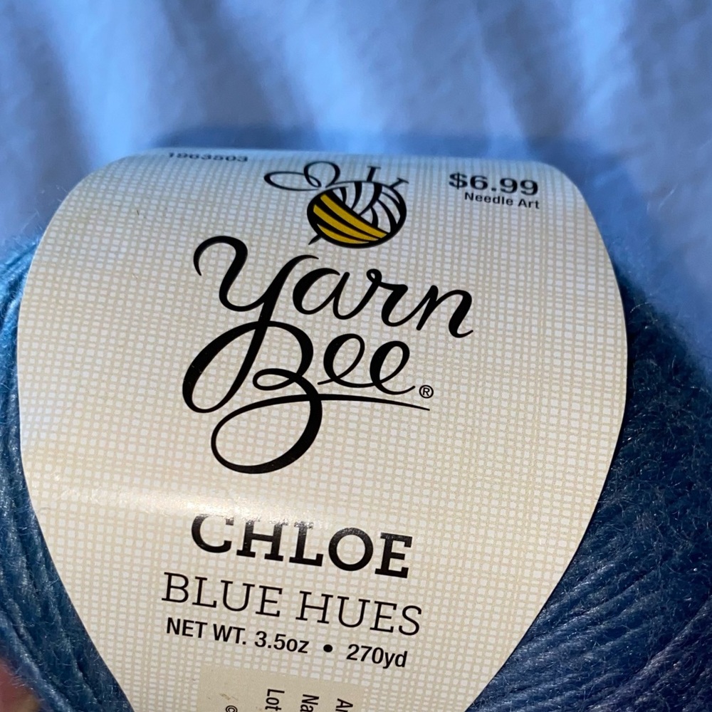 Blue/purple yarn